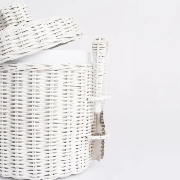 Sale Pomegranate Inc White Wicker Lidded Ice Bucket