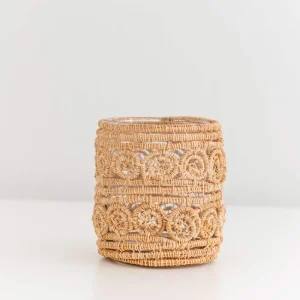 Sale Pomegranate Inc Woven natural Candle Holder / Vase Large