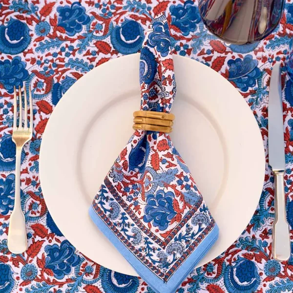 New Pomegranate Inc Wrapped Bamboo Napkin Rings | Set of 4